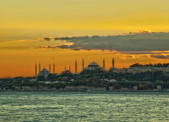 Pôr do sol em Istambul
